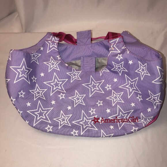 American Girl dolls Large Tote Bag Purple White Stars for Doll's and Clothes - Picture 3 of 13